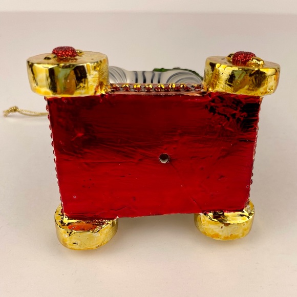 Fitz and Floyd Old Fashioned Christmas Zebra glass tree ornament, with box - Picture 7 of 9